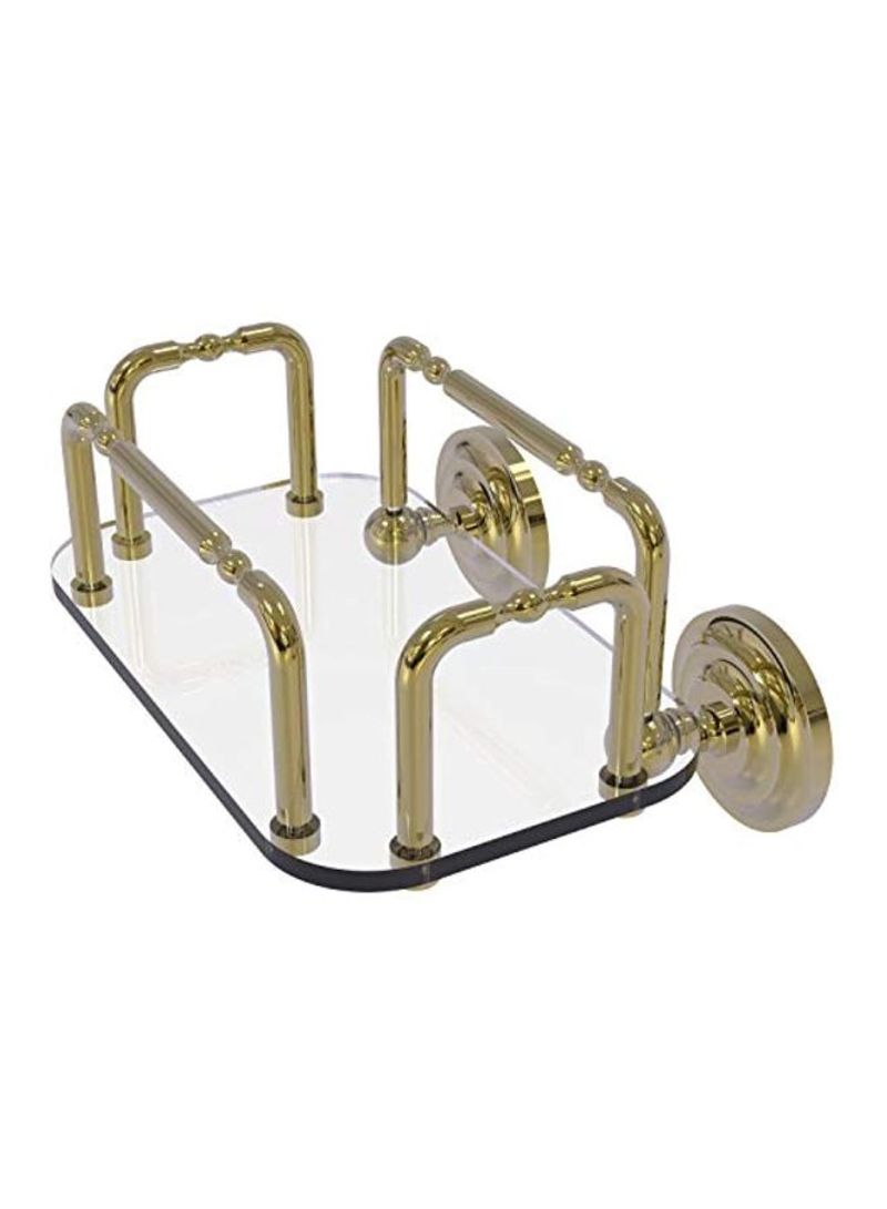 Que New Collection Wall Mounted Guest Towel Holder Gold