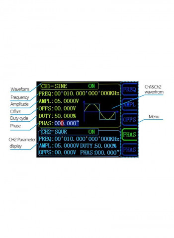 DDS Dual-Channel Waveform Generator White/Blue 200x190x72millimeter