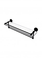 Dottingham Gallery Glass Shelf Clear/Black 22inch