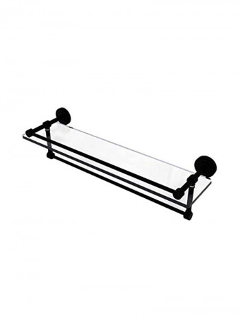 Dottingham Gallery Glass Shelf Clear/Black 22inch