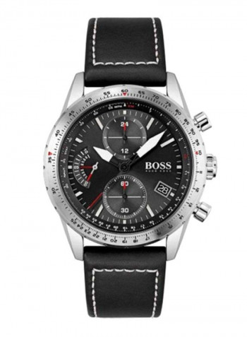 Men's Pilot Edition Chrono Water Resistance Leather Analog Watch 1513853