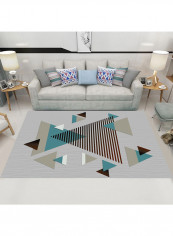 Durable Geometry Pattern Living Room Carpet Multicolour 160x230centimeter