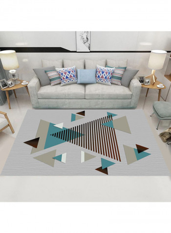 Durable Geometry Pattern Living Room Carpet Multicolour 160x230centimeter