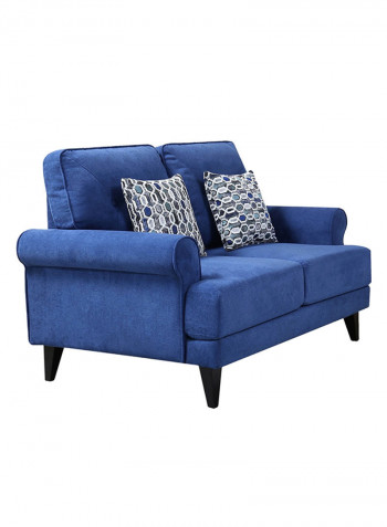Ibiza 2-Seater Sofa With 2-Cushions Blue 86x140cm