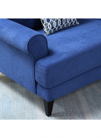 Ibiza 2-Seater Sofa With 2-Cushions Blue 86x140cm