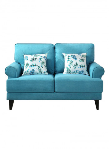 Ibiza 2-Seater Sofa With 2-Cushions Blue 86x140cm