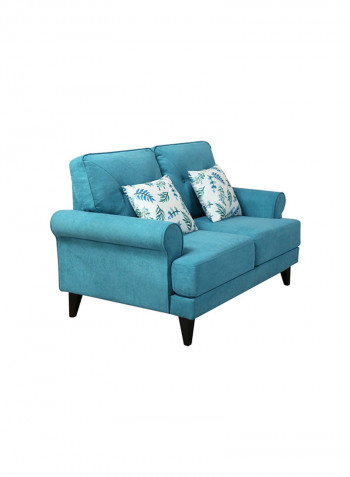 Ibiza 2-Seater Sofa With 2-Cushions Blue 86x140cm