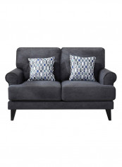 Ibiza 2-Seater Sofa With 2 Cushions Grey 86x140cm