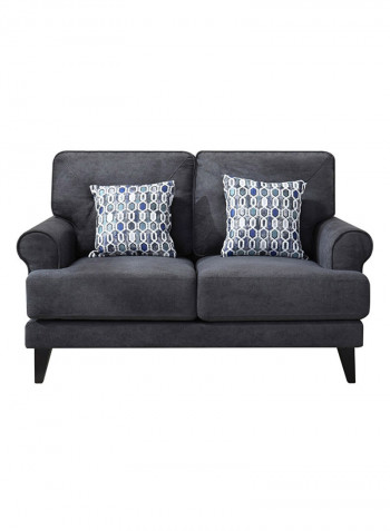 Ibiza 2-Seater Sofa With 2 Cushions Grey 86x140cm
