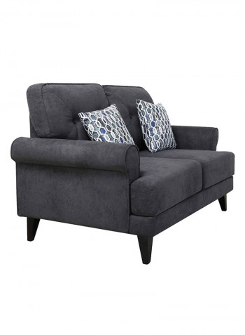 Ibiza 2-Seater Sofa With 2 Cushions Grey 86x140cm