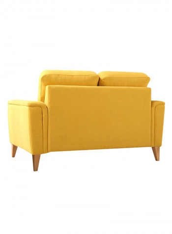 Lima 2-Seater Sofa With 2-Cushions Yellow 86x140cm