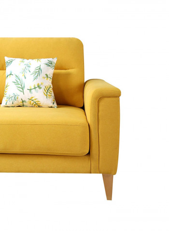 Lima 2-Seater Sofa With 2-Cushions Yellow 86x140cm