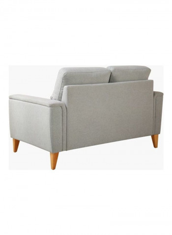 Lima 2-Seater Sofa With 2-Cushions Grey 86x140cm