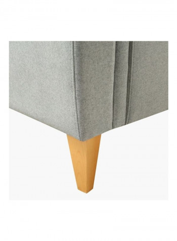 Lima 2-Seater Sofa With 2-Cushions Grey 86x140cm