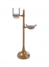 Vanity Top Multi Ring Bath Accessory Stand Gold 5.5x5.5x20inch