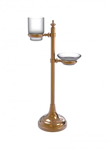 Vanity Top Multi Ring Bath Accessory Stand Gold 5.5x5.5x20inch