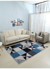 Simple Geometric Pattern Non-Slip Floor Mat Multicolour 160x230centimeter