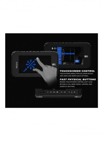Ips Video On-Camera Field Monitor Black