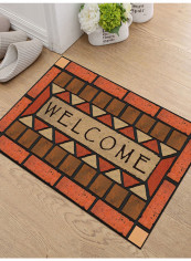 Color Block Letter Pattern Vintage Style Soft Mat Multicolour 160x230centimeter