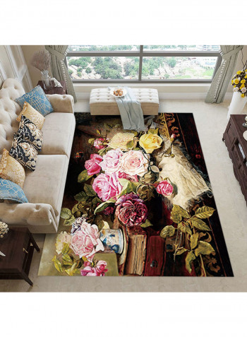 Luxurious Printed Floral Pattern Carpet Multicolour 160x230centimeter