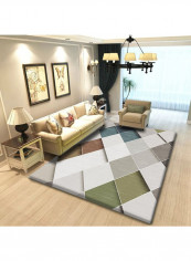 Modern Style Printed Anti-Slip Soft Rug Multicolour 160x230centimeter