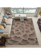 Floral Living Room Carpet Brown 160x230centimeter