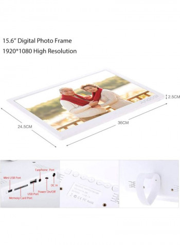 Digital Photo Frame 24.5x2.5x35cm White