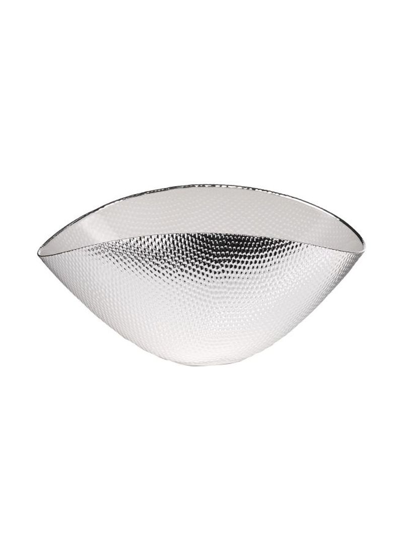 Doge Decorative Glass Bowl Pearl White 36x18x16centimeter