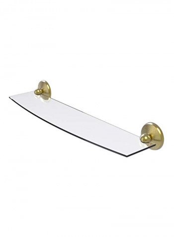 Prestige Monte Carlo Collection Glass Shelf Clear/Gold 24inch