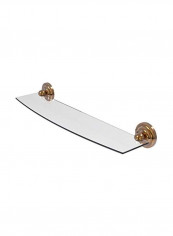 Que New Collection Glass Shelf Clear/Gold 24inch reviews Que New Collection Glass Shelf Clear/Gold 24inch