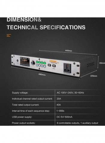 T-1608 8-Channel Intelligent Time Power Sequence Controller