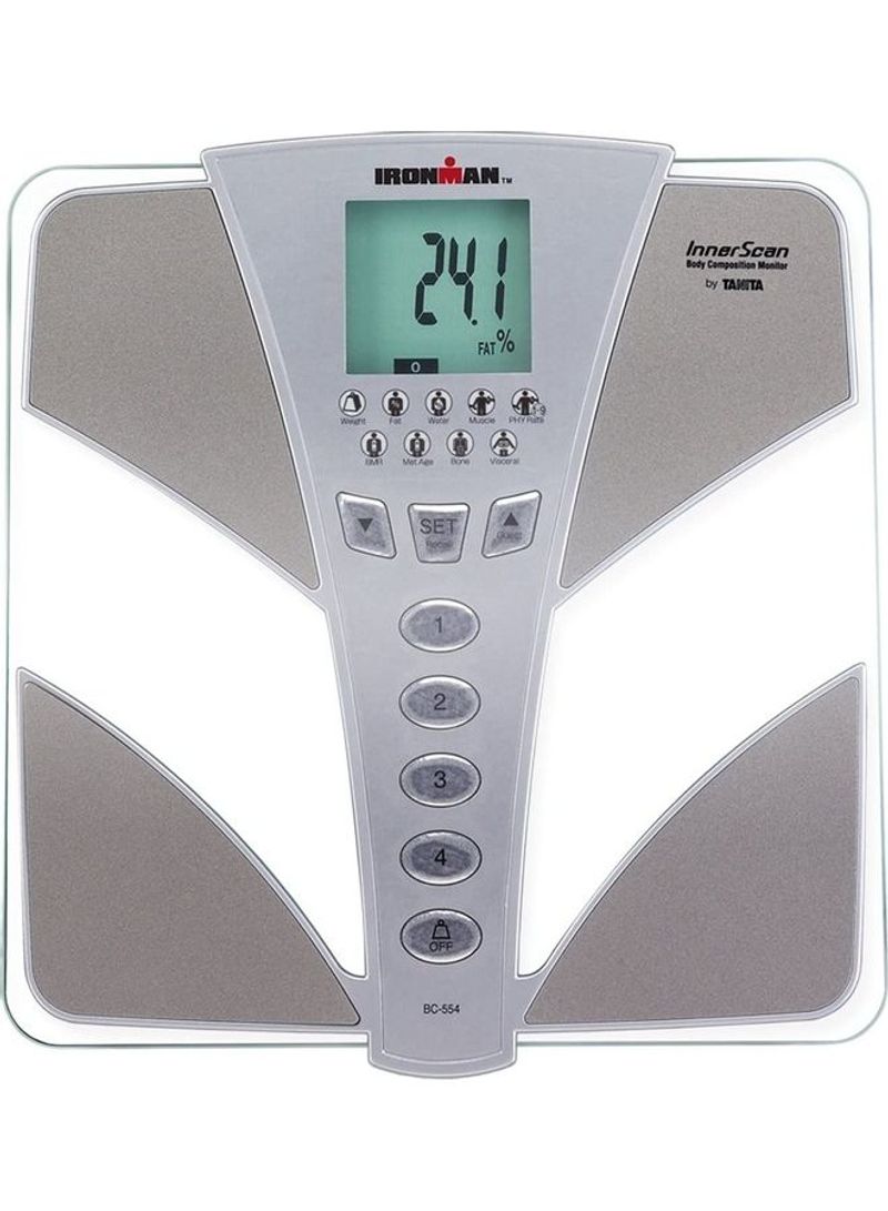 InnerScan Body Composition Monitor Scale White/grey 13x2x12inch