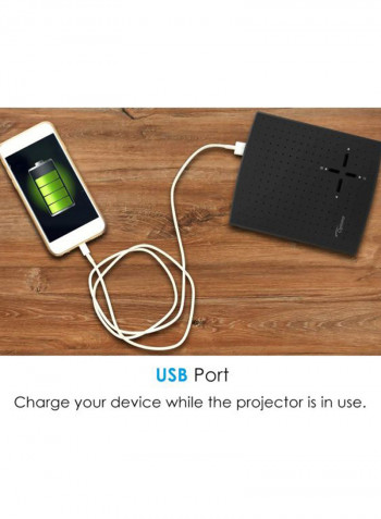 Portable Mini LED Projector LV130 Black