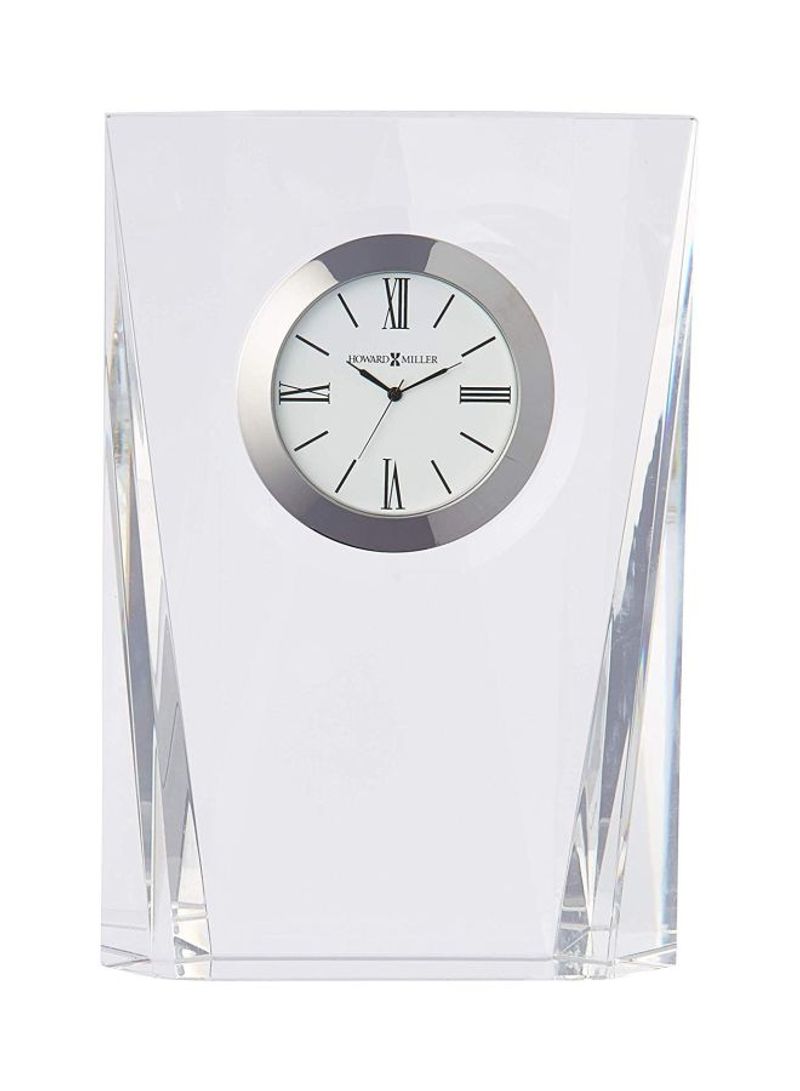 Quest Clock White/Silver 18x12x4centimeter