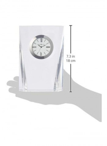 Quest Clock White/Silver 18x12x4centimeter