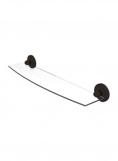 Wall Mounted Glass Shelf Black/Clear 24inch reviews Wall Mounted Glass Shelf Black/Clear 24inch