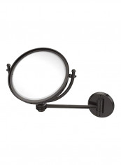 Wall Mounted Magnification Mirror Black/Clear 8inch