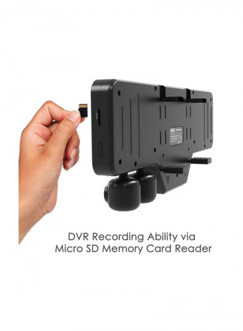 Rearview Mirror Backup Camera Video Record Kit PLCMDVR54