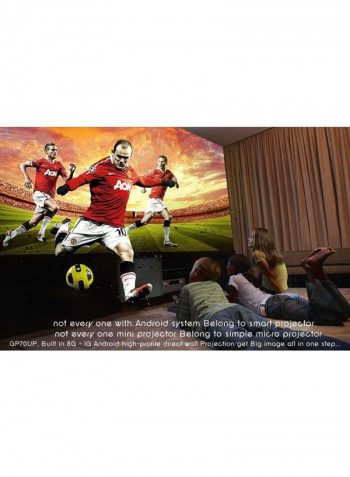 Micro Screen LED Home Projector GP70UP Black