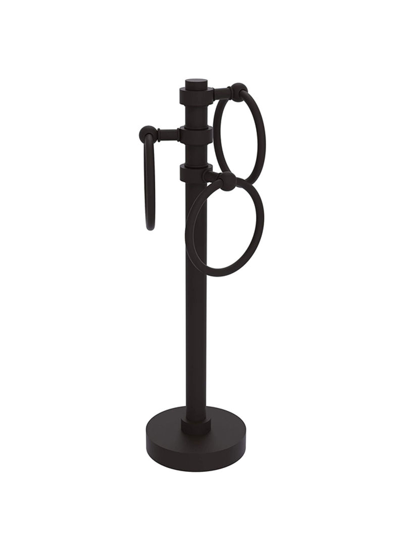 Vanity Top 3-Ring Guest Towel Holder Oil Rubbed Bronze 5x15x8inch