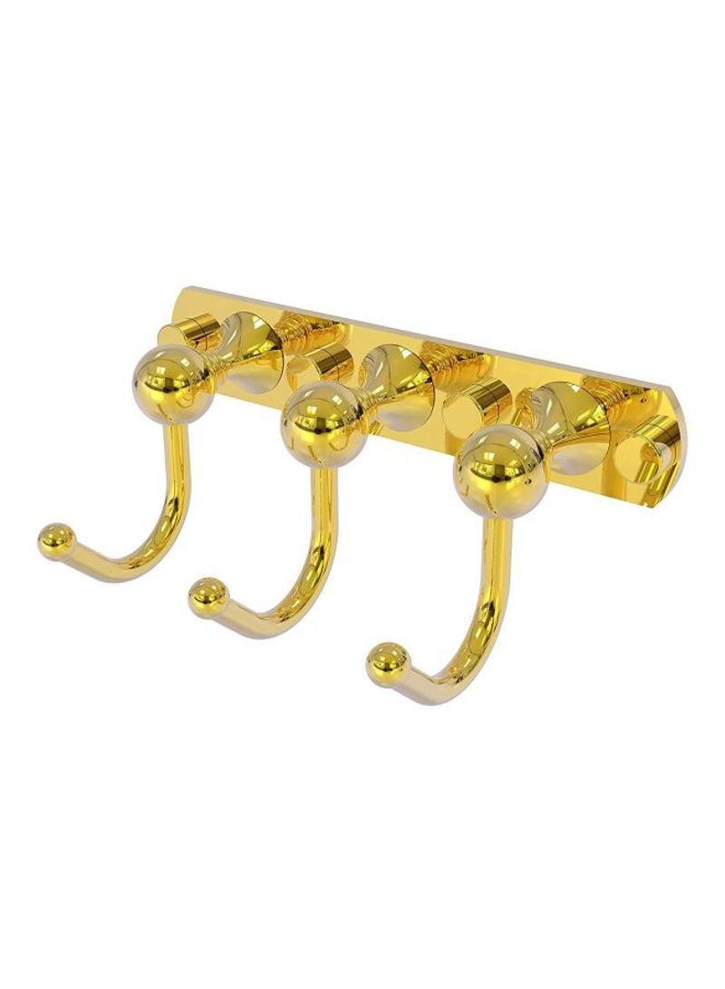 Shadwell Collection 3-Position Decorative Hook Gold 8x3.2x4.3inch