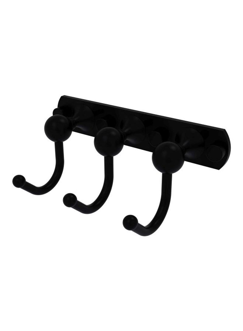 Shadwell Collection 3-Position Towel Hook Matte Black 8x3.2x4.3inch
