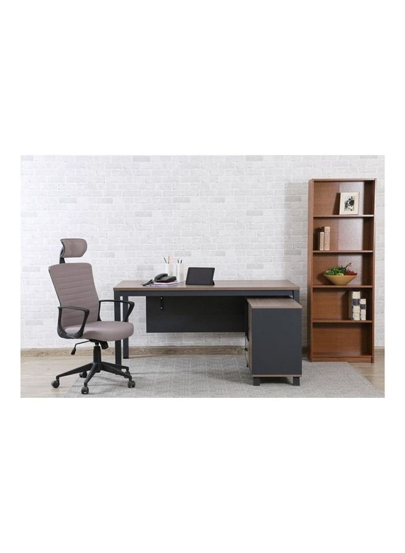 Chingford Office Table Grey/Pink 76x80x160cm