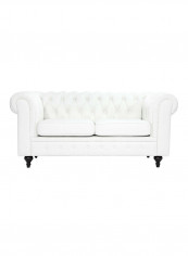 2-Seater Ingles Sofa Set White 94x150x83centimeter