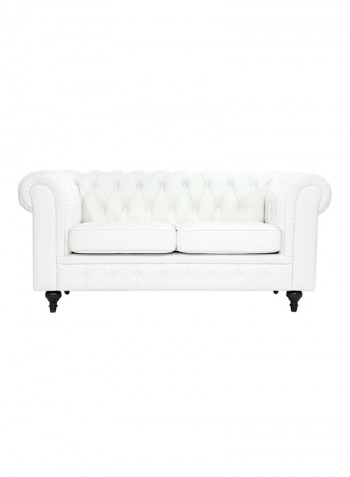 2-Seater Ingles Sofa Set White 94x150x83centimeter