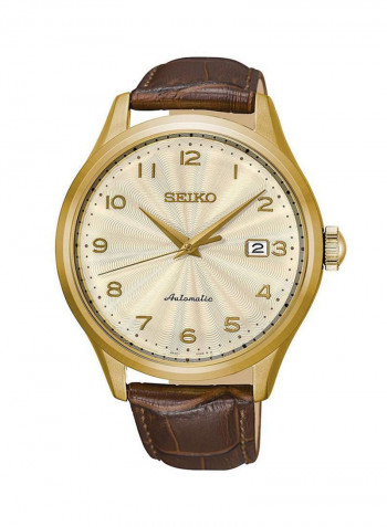 Men's Leather Analog Watch SRPC22K