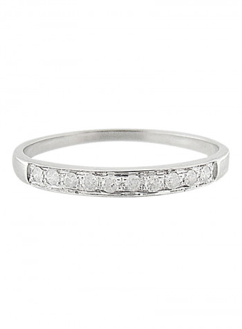 18K Gold Genuine Diamonds Eternity Band Ring 0.1 Carat