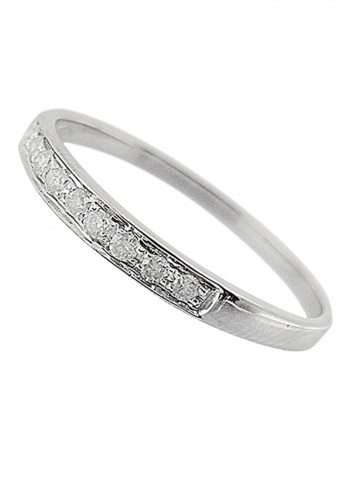 18K Gold Genuine Diamonds Eternity Band Ring 0.1 Carat