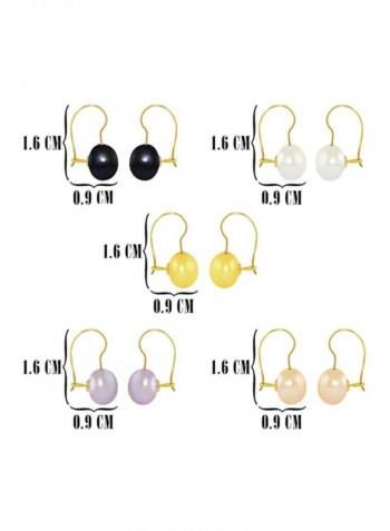 Pair Of 5 18K Gold Pearl Earrings