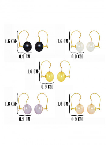 Pair Of 5 18K Gold Pearl Earrings